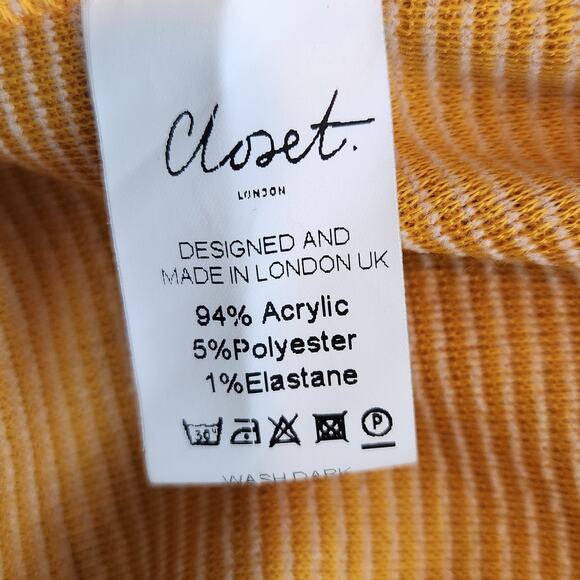 NEW Closet London Yellow Pleated Sleeve Pencil Sheath Dress Size Medium NWT! - Picture 11 of 12